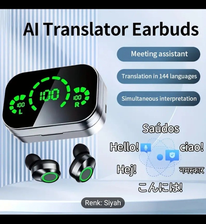 çeviri yapabilen Taşınabilir Gerçek Kablosuz Kulaklık - Görsel 4