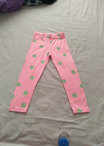 Pembe Puantiyeli Kız Tayt - Görsel 2