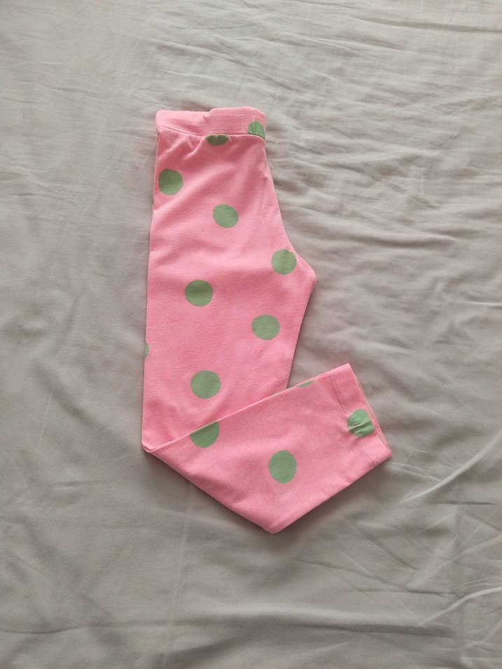 Pembe Puantiyeli Kız Tayt - Görsel 3