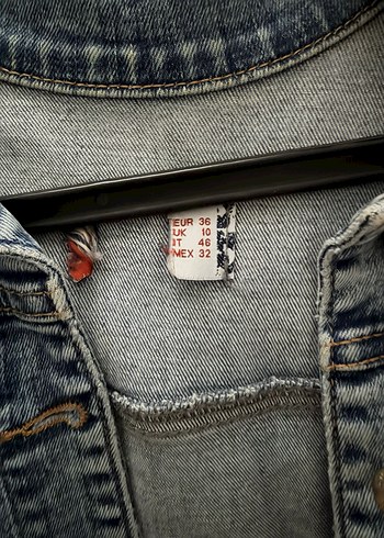 Düğmeli Kadın Denim Ceket - Görsel 2