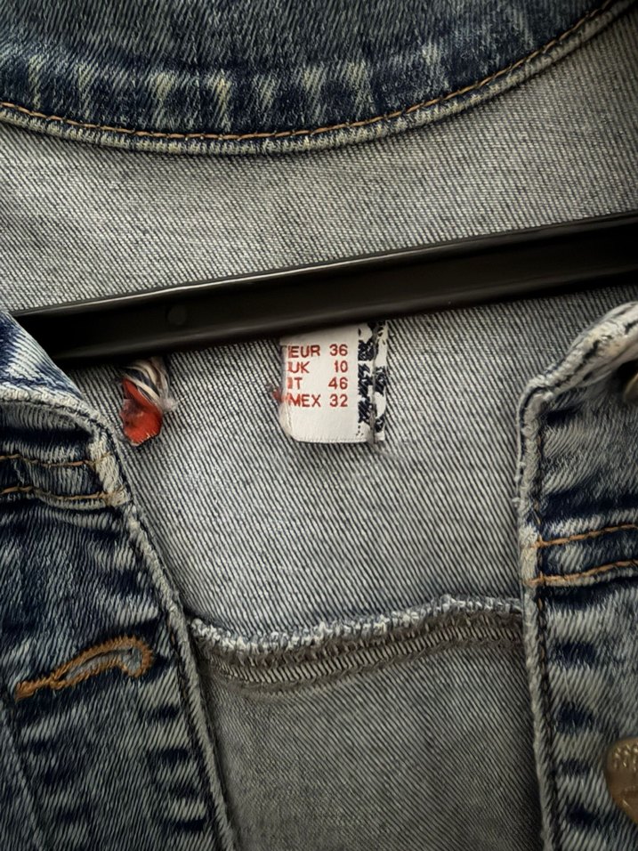 Düğmeli Kadın Denim Ceket - Görsel 2