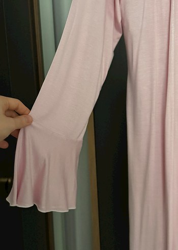 Pembe Uzun Kollu Lohusa Sabahlık - Görsel 3