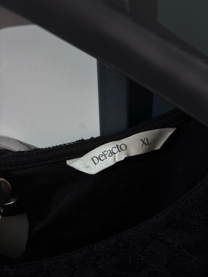 Dantel Detaylı Siyah Midi Goth Elbise - Görsel 3