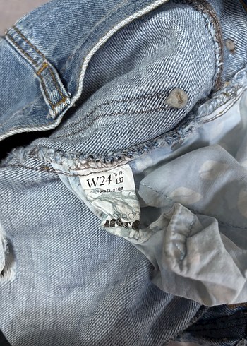 Topshop Gri Mavi Salaş Mini Denim Şort