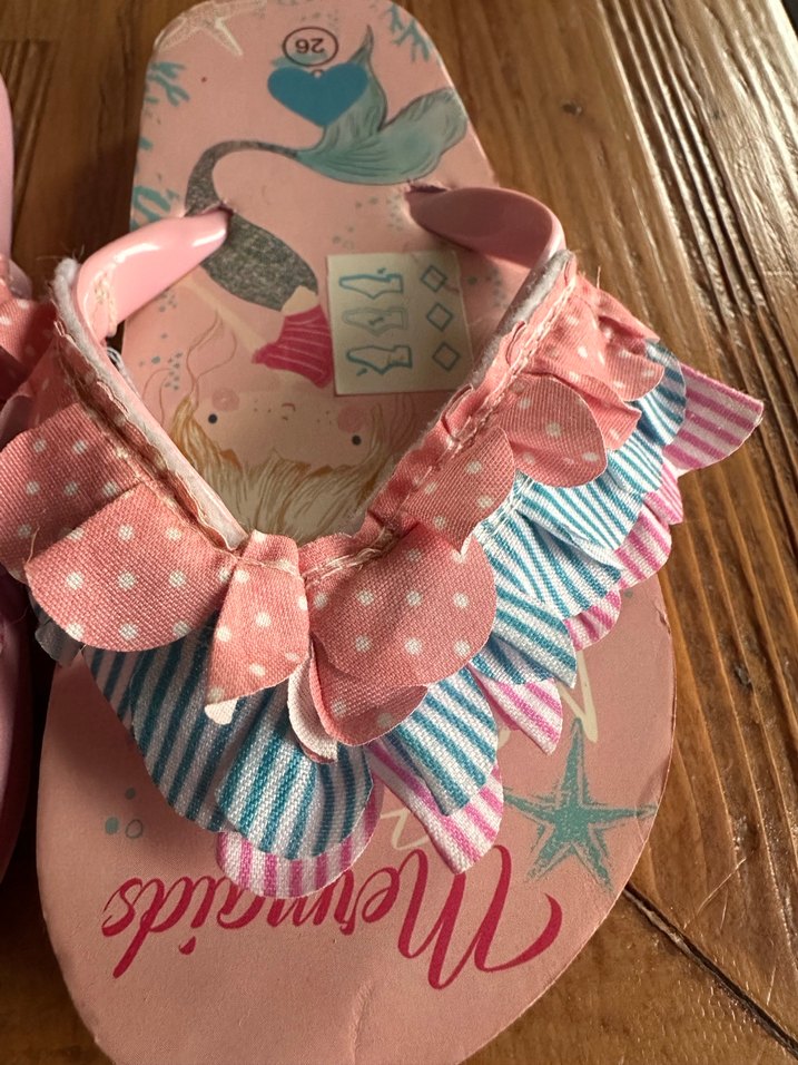 Kız Çocuk Pembe Fırfırlı Terlik - Görsel 2