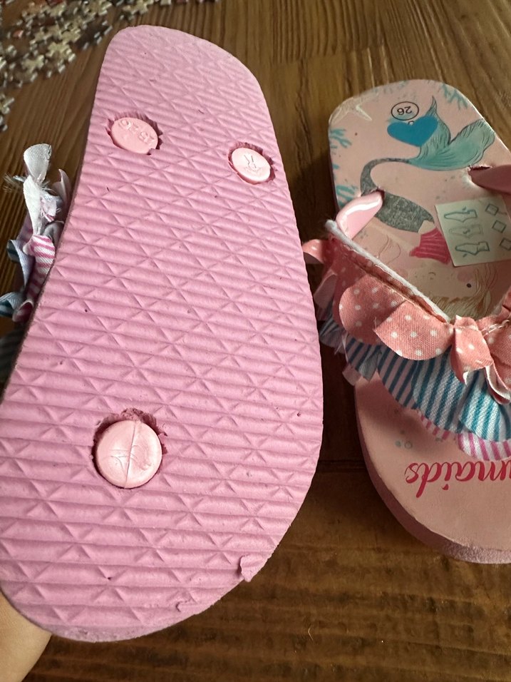 Kız Çocuk Pembe Fırfırlı Terlik - Görsel 3