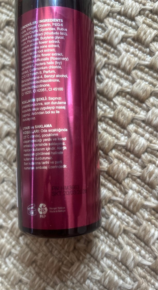 Hommy Saç Bakım Spreyi - Sirke Özlü - Görsel 3