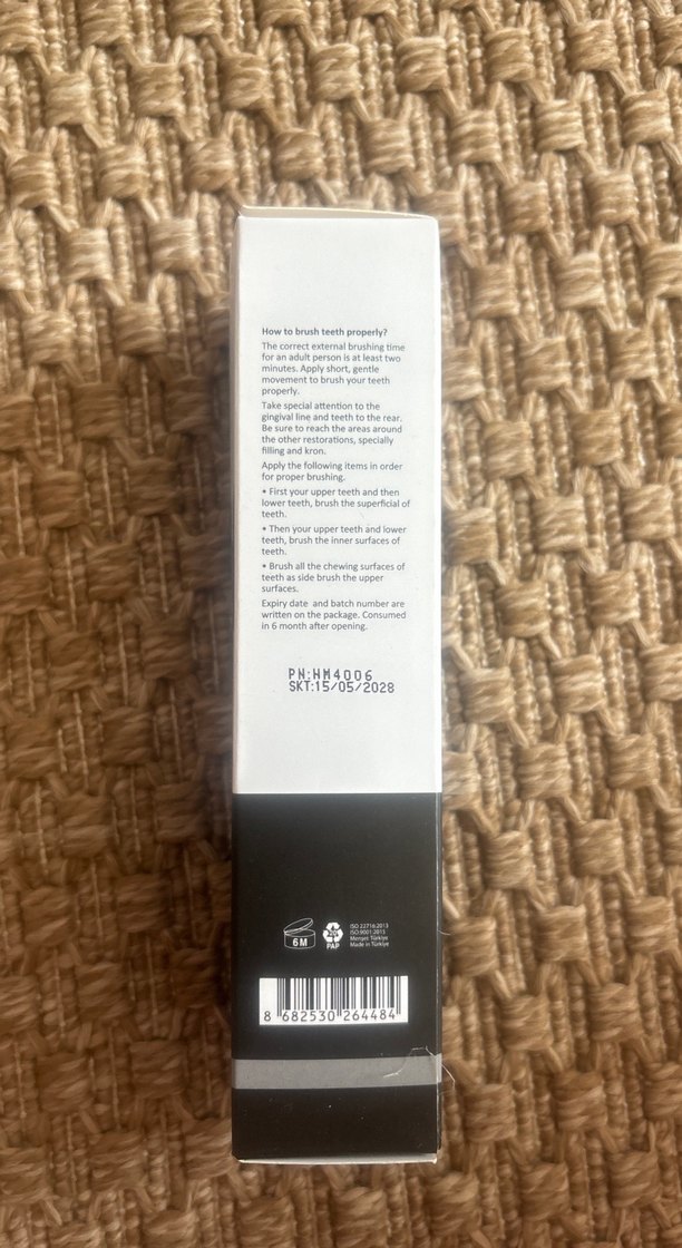 Homm Life Siyah Karbon Nane Diş Macunu 75ml - Görsel 3