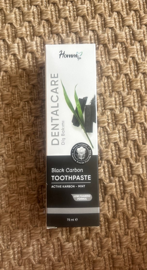 Homm Life Siyah Karbon Nane Diş Macunu 75ml - Görsel 4