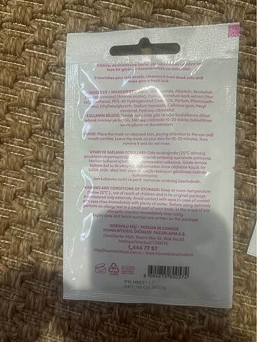 Homm Bitkisel maske - Görsel 4