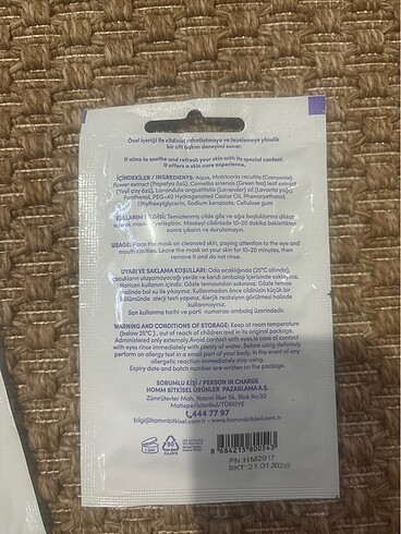 Homm Bitkisel maske - Görsel 6