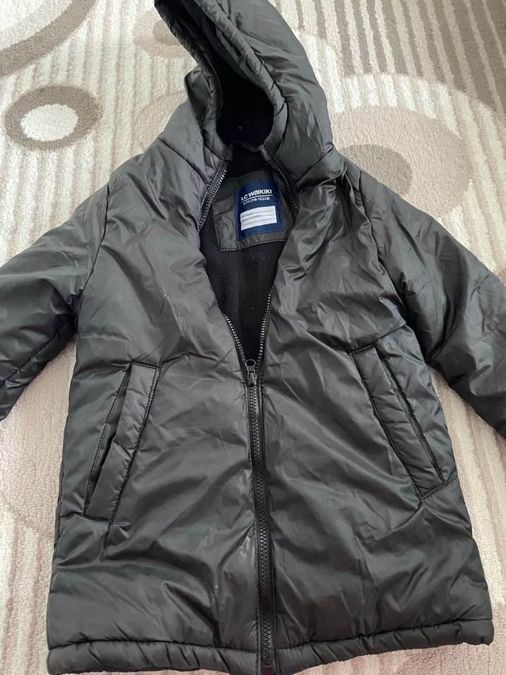 Gri Fermuarlı çocuk mont - Görsel 2