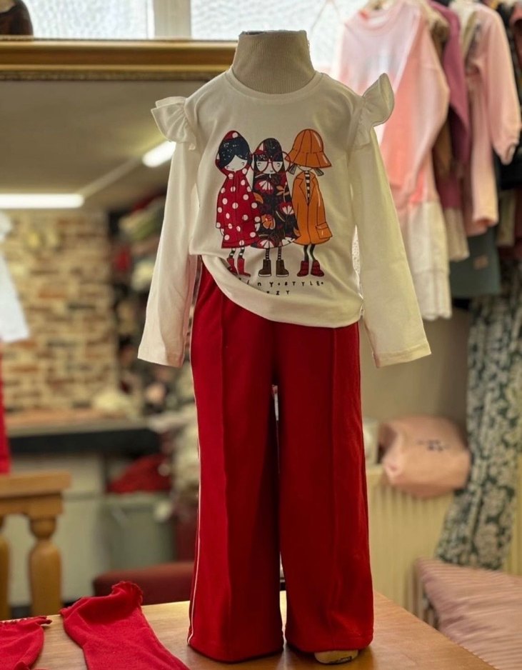 Kız Çocuk Kırmızı takım - Görsel 2