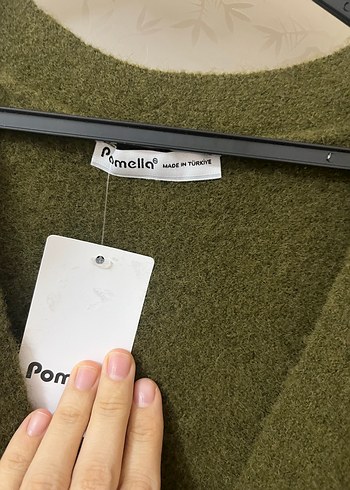 Düğmeli Haki Kadın Triko Hırka YÜN TRİKO YENİ ETİKETLİ - Görsel 3