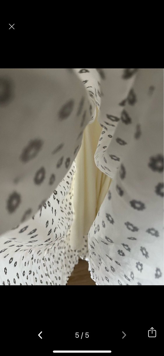 Uzun Beyaz Puantiyeli Elbise M L UYUMLUDUR YENİ ETİKETLİ - Görsel 3