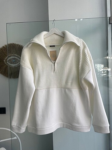 Fermuar yaka sweat