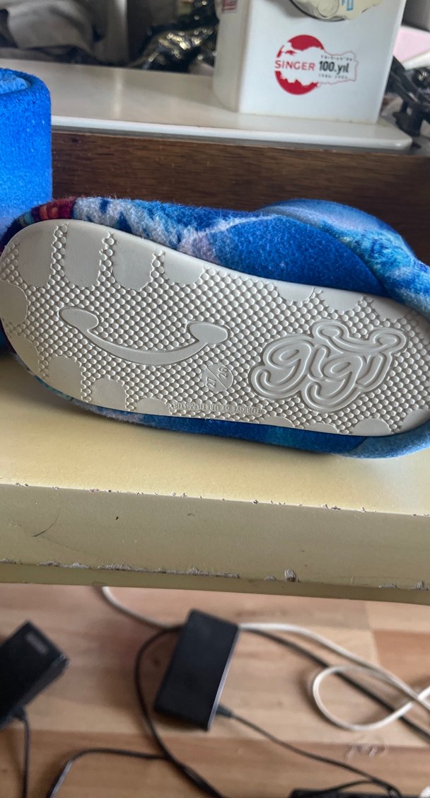 Kız Çocuk Mavi Sıcak Ev Terliği - Görsel 3