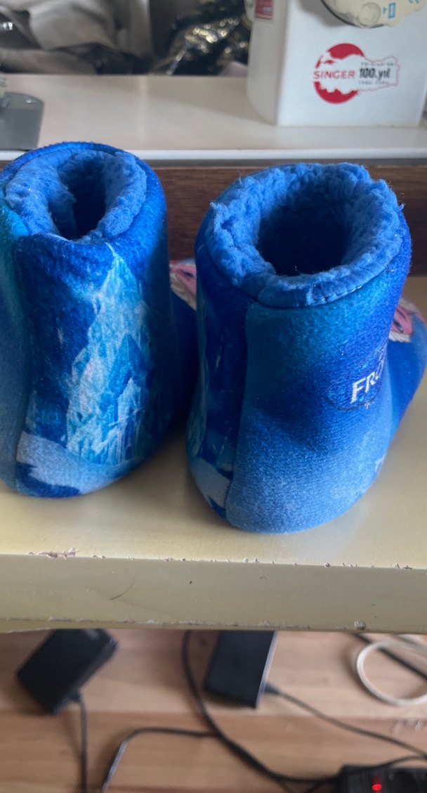 Kız Çocuk Mavi Sıcak Ev Terliği - Görsel 2