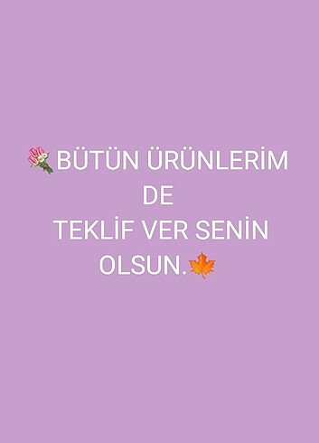 Bütün ürünlerinde teklif ver senin olsun