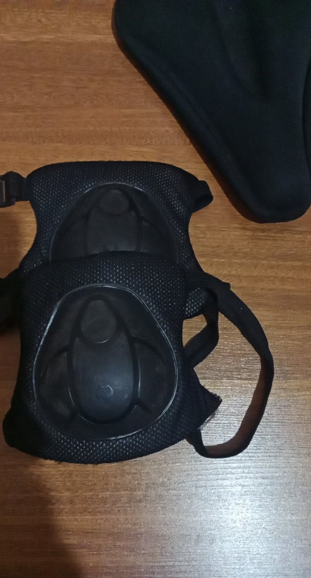 Siyah Kauçuk çocuk bisiklet Dizlikleri Velcro - Görsel 2