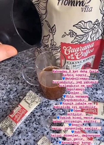 Homm bitkisel guarana kahve