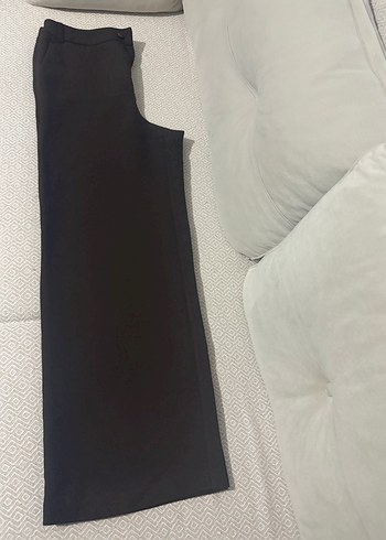 Kadın yüksek bel kahverengi bol paça Kumaş Pantolon mudo