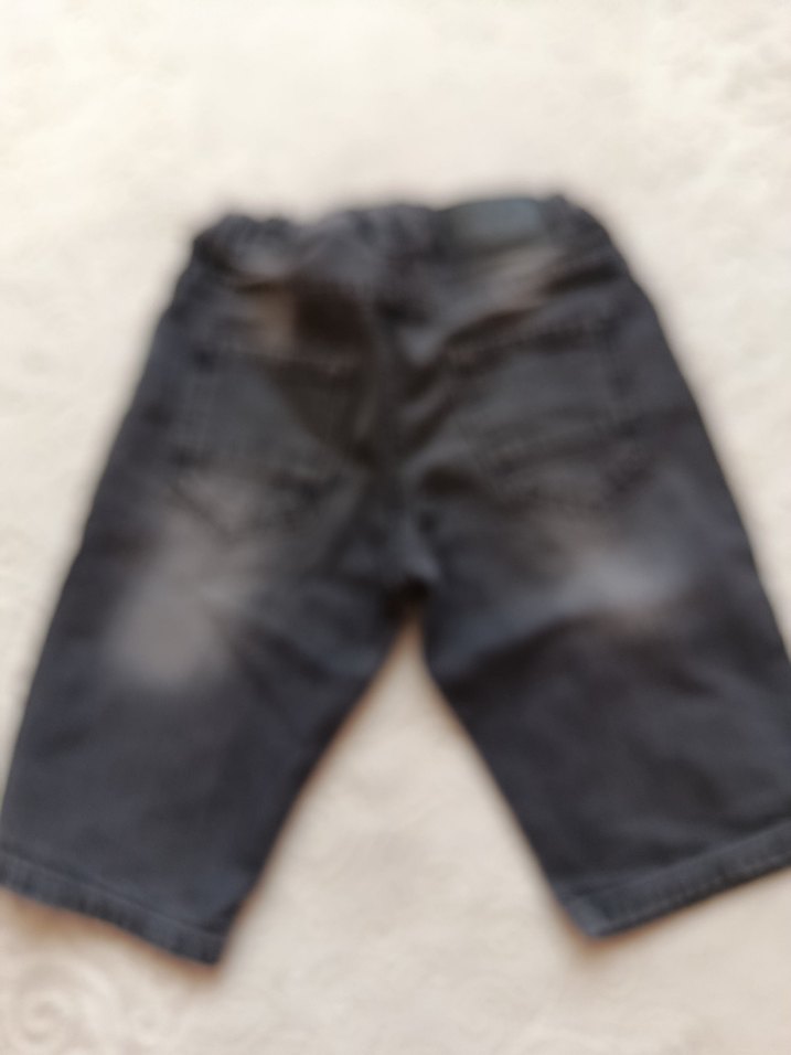 siyah Yırtık Detaylı Erkek Kot Şort - Görsel 2