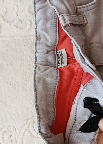 Gri Erkek Çocuk Bol Kesim Denim Şort - Görsel 3