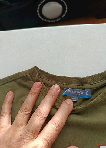 Erkek Haki Pamuklu Baskılı Tişört - Görsel 3