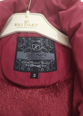 Bordo Fermuarlı Kadın Midi Ceket - Görsel 3