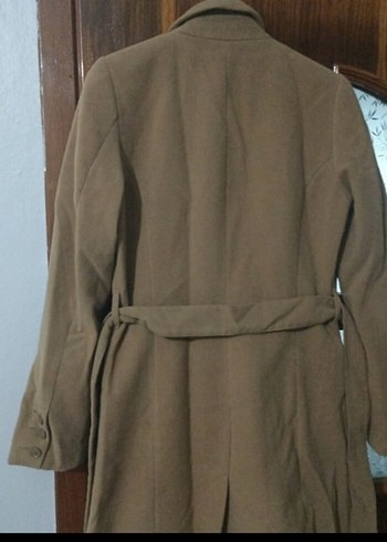 kadın Kahverengi Süet Uzun Kaban - Görsel 4