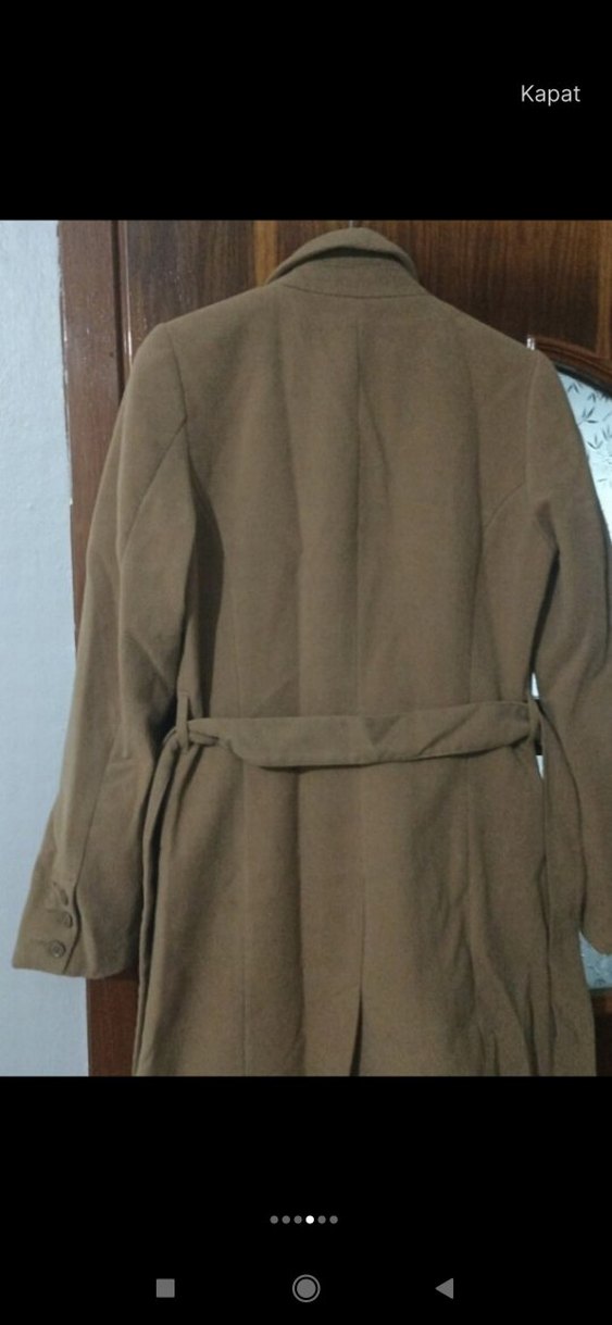 kadın Kahverengi Süet Uzun Kaban - Görsel 4