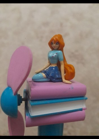 Renkli Mavi Peri Figürlü Mini Vantilatör - Görsel 2