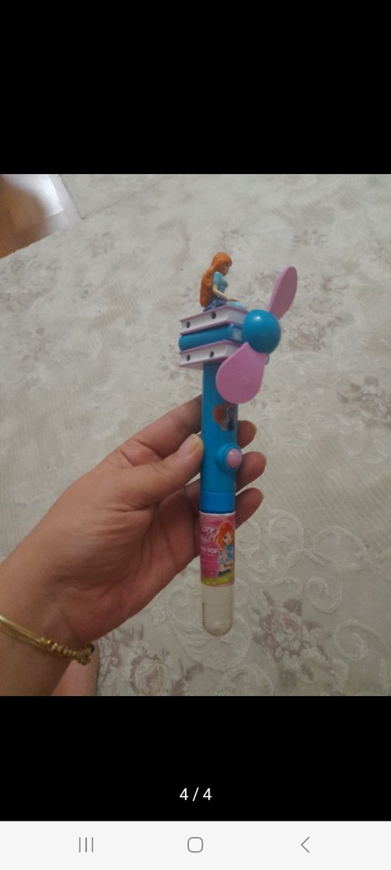 Renkli Mavi Peri Figürlü Mini Vantilatör - Görsel 4