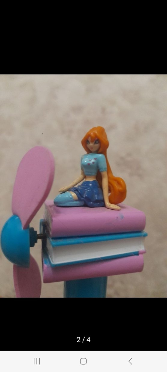 Renkli Mavi Peri Figürlü Mini Vantilatör - Görsel 2