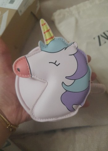 Pembe Unicorn Desenli Bebek Çantası - Görsel 4