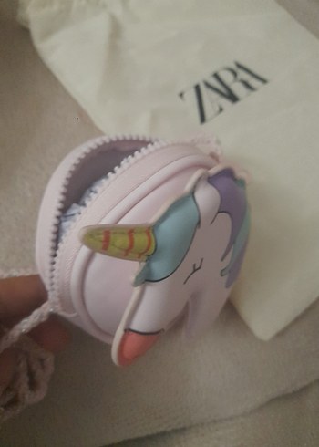 Pembe Unicorn Desenli Bebek Çantası - Görsel 3