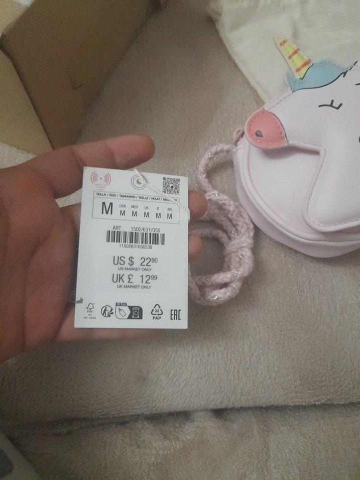 Pembe Unicorn Desenli Bebek Çantası - Görsel 2