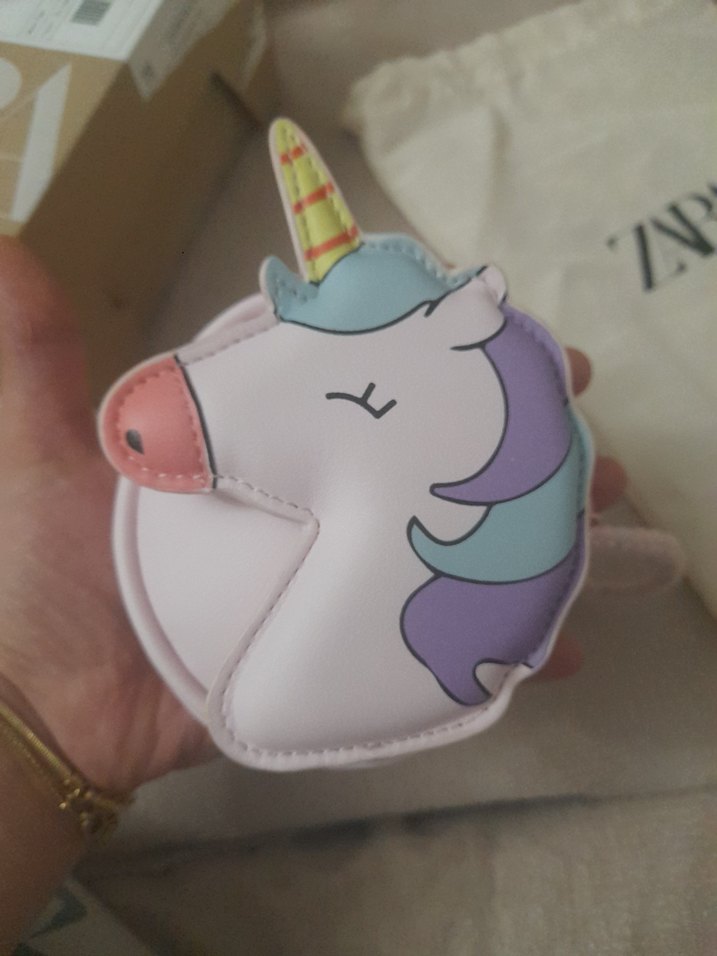 Pembe Unicorn Desenli Bebek Çantası - Görsel 4