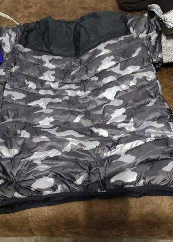 Gri Kamuflaj Kapüşonlu Erkek Mont - Görsel 3