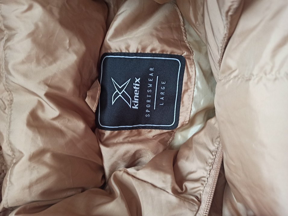 Kürklü Kapüşonlu Bej Kadın Kış Montu - Görsel 3