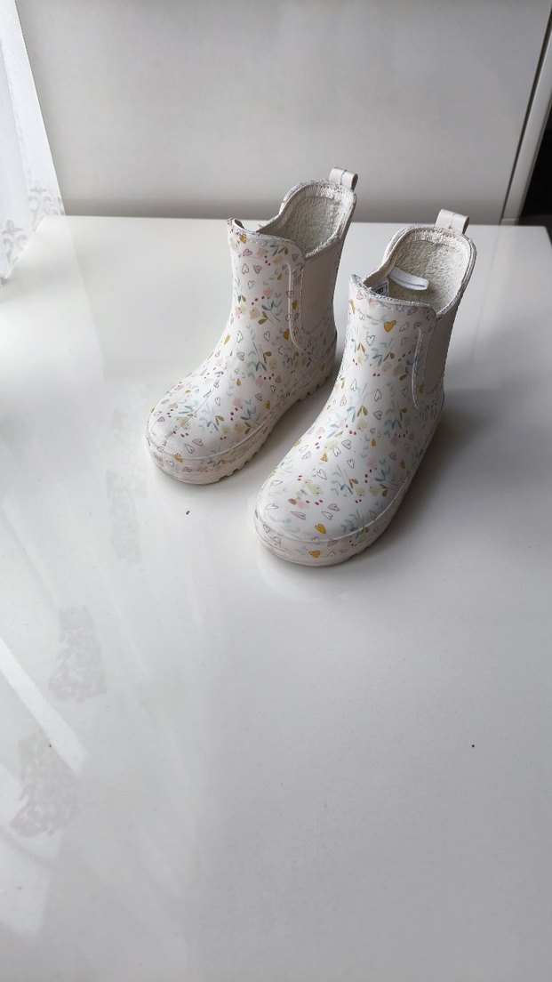 Kız Çocuk Beyaz Simli Baskılı Bot - Görsel 3