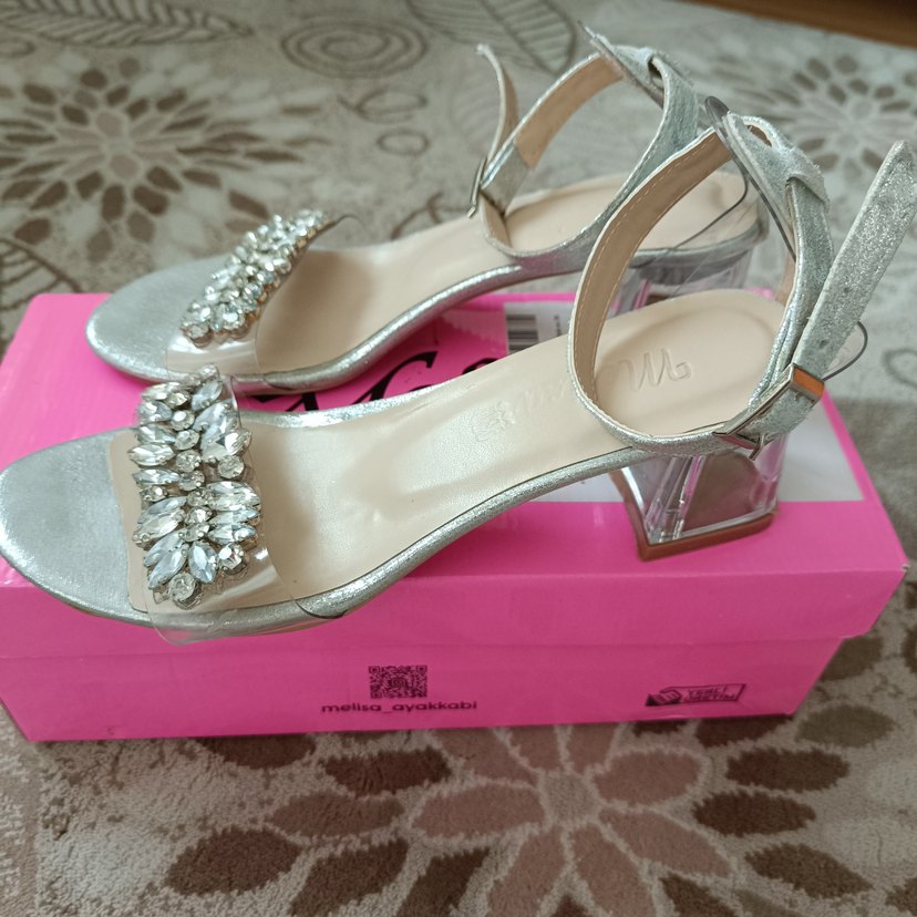Taşlı Topuklu ayakkabı - Görsel 4