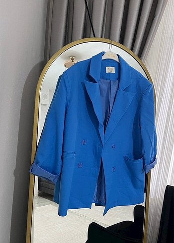 Mavi blazer ceket - Görsel 2