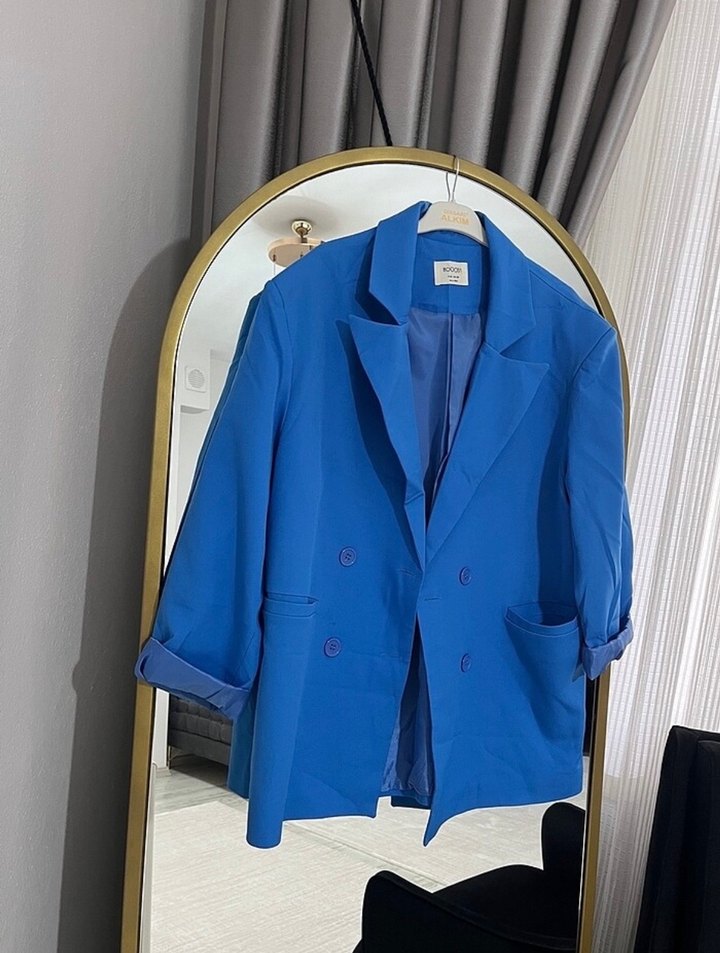 Mavi blazer ceket - Görsel 2
