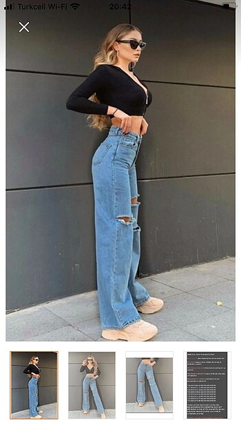 Diğer Ramrod koyu mavi yırtık yüksel bel jean