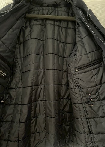 Erkek Siyah Midi Boy Fermuarlı Ceket L beden - Görsel 4