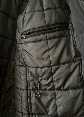 Erkek Siyah Midi Boy Fermuarlı Ceket L beden - Görsel 5