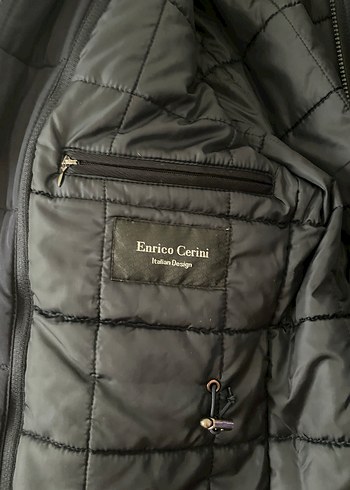 Erkek Siyah Midi Boy Fermuarlı Ceket L beden - Görsel 8