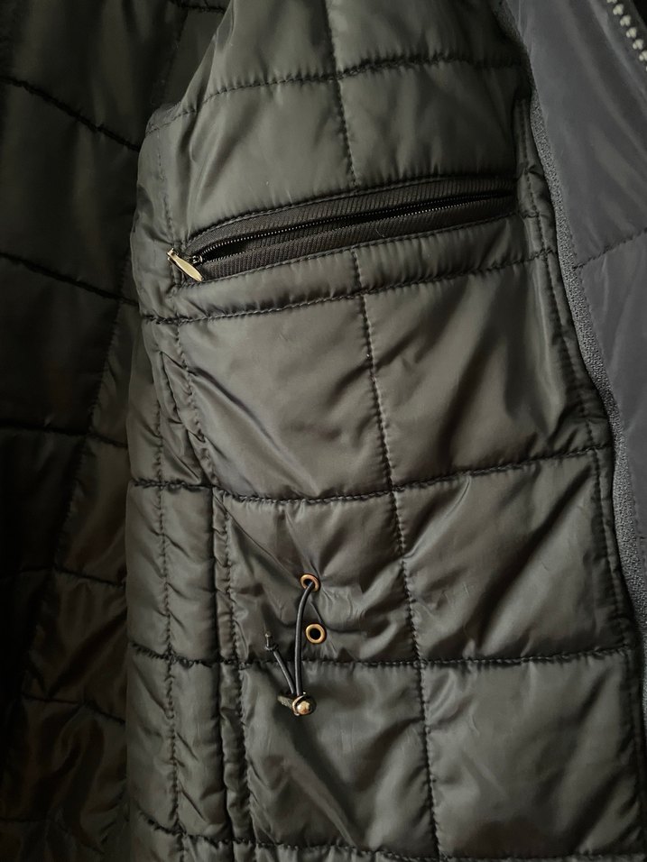 Erkek Siyah Midi Boy Fermuarlı Ceket L beden - Görsel 5